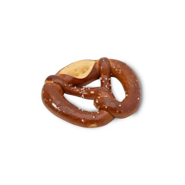 Laugen pretzel isolated on white background with clipping path.