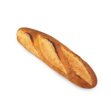 Baguette Bread isolated on white background with clipping path.