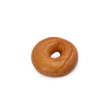 Plain Bagel isolated on white background with clipping path.