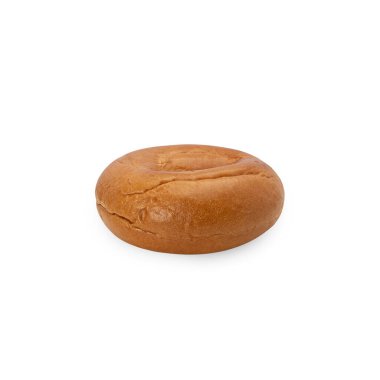 Plain Bagel isolated on white background with clipping path.