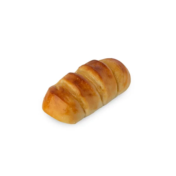 Sausage Bread Isolated White Background Clipping Path — Stock Photo, Image