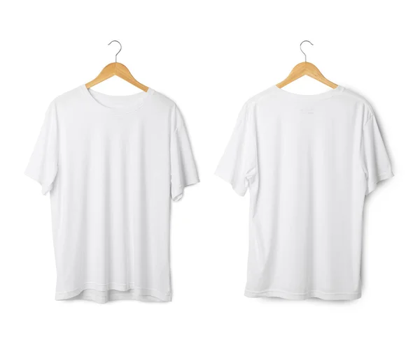 White Shirt Mockup Hanging Isolated Realistic Shirt Clipping Path — Stock Photo, Image