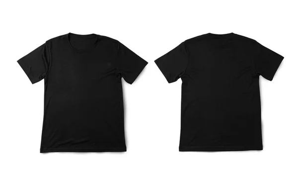 Μαύρο Μπλουζάκι Mockup Ρεαλιστικό Shirt Clipping Path — Φωτογραφία Αρχείου