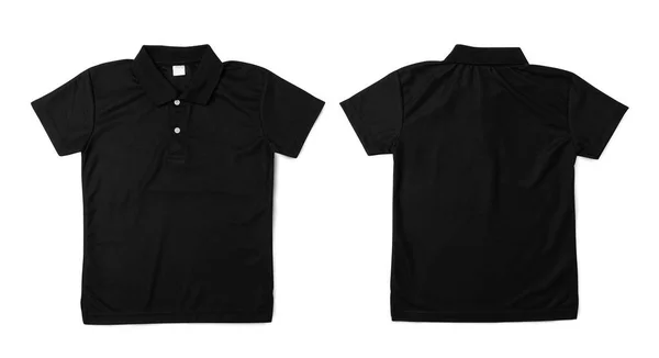 Black Polo Shirt Mockup Isolated White Background Clipping Path — Stock Photo, Image