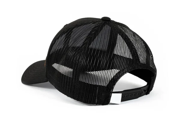 Black Mesh Cap Isolated White Background — Stock Photo, Image