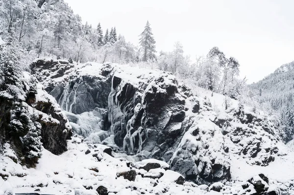 Dettagli Delle Cascate Latefossen Durante Freddo Inverno Odda Norvegia — Foto Stock