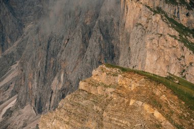 İtalya 'da Seceda Dolomite Dağı, Özerk Bolzano Eyaleti, Güney Tyrol.