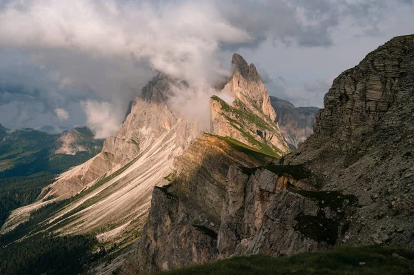 Seceda Dolomite Mountain Italien Autonoma Provinsen Bolzano Sydtyrolen — Stockfoto