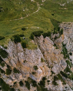 Dolomitler, İtalya, Areal manzaralı bir çadır.