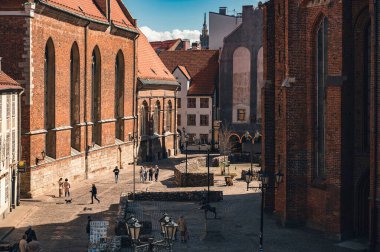 Beautiful architecture in Old Riga, during sunny spring day