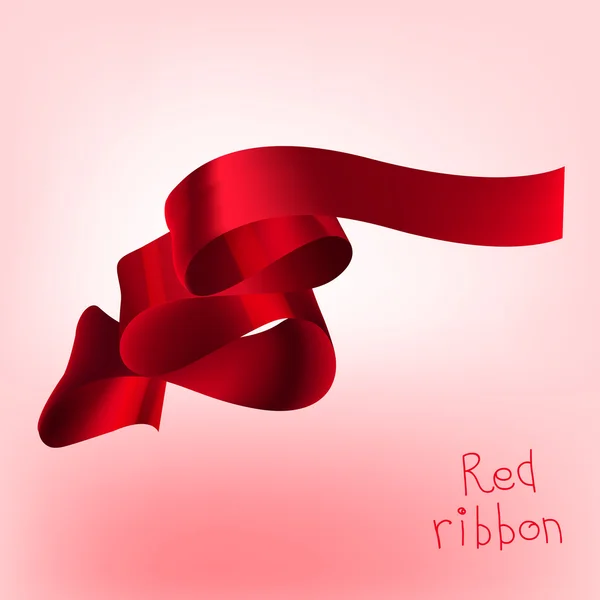 Ribbon banner red a — Stock Vector