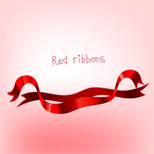 Ribbon banner red с — Stock Vector