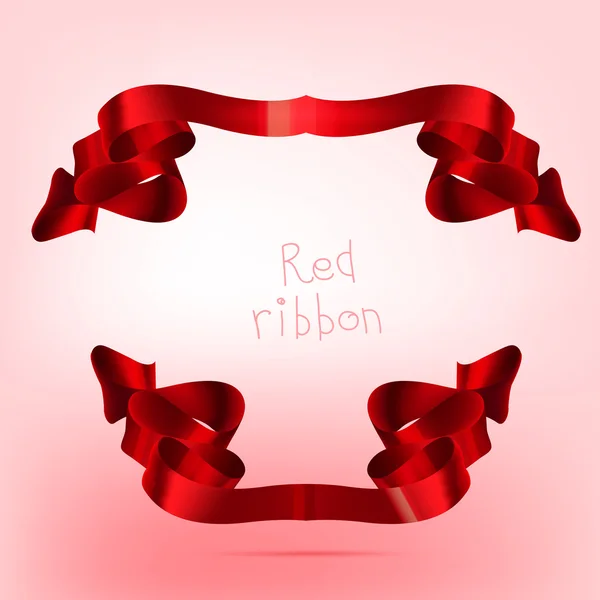 Ruban rouge — Image vectorielle