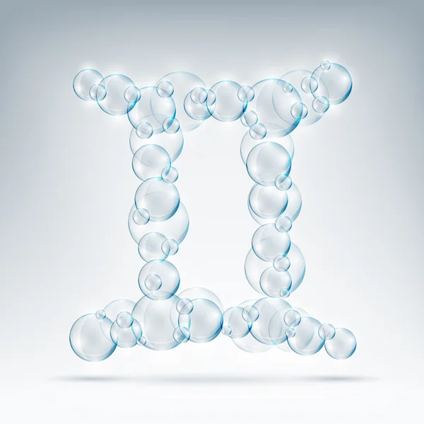 Signo del jabón de burbujas del zodíaco — Vector de stock