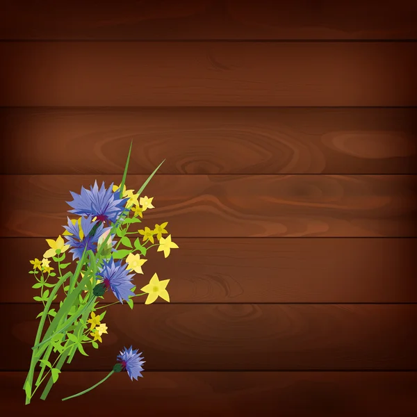 木のテクスチャ暗い花束 — ストックベクタ