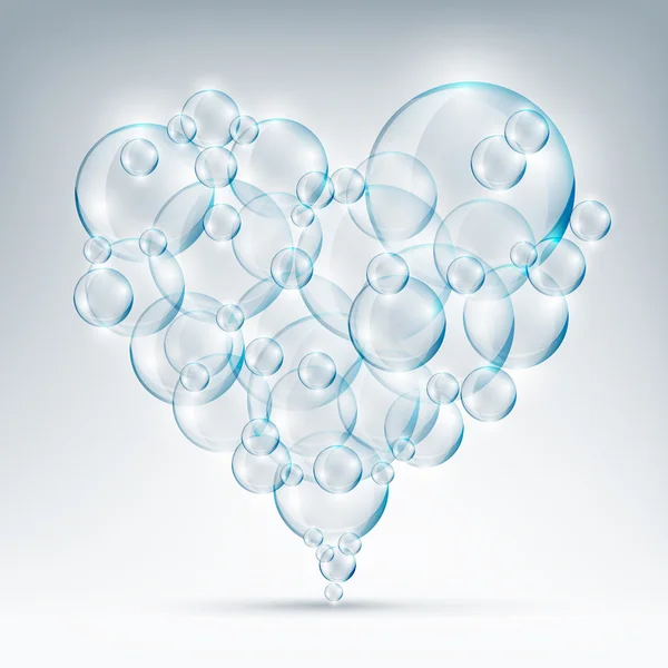 Признак любви мыльный пузырь — стоковый вектор