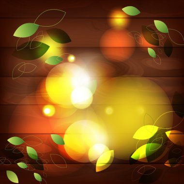 ahşap arka plan yaprakları