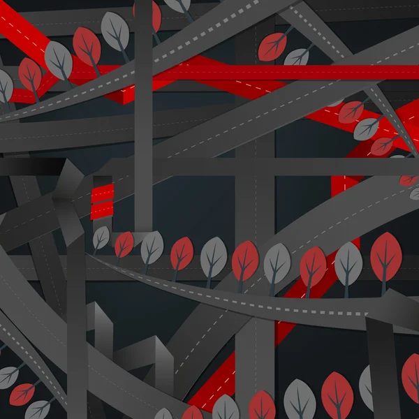 Routes abstraites — Image vectorielle