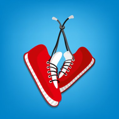 kırmızı spor ayakkabılar
