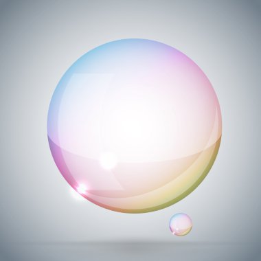 soap bubble on gray background next clipart