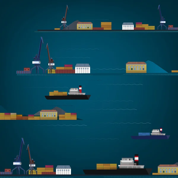 Porto marítimo —  Vetores de Stock