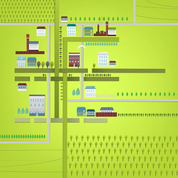 Stadtplan — Stockvektor