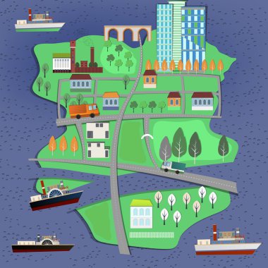 şehir manzarası Haritası