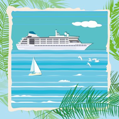 Cruise liner clipart