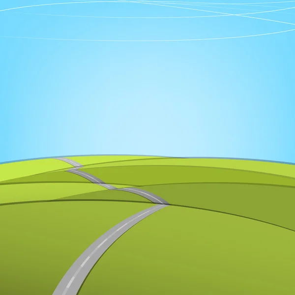 Paysage Eco Roads — Image vectorielle