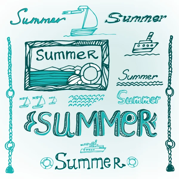 Summer Letters 05 — Stock Vector