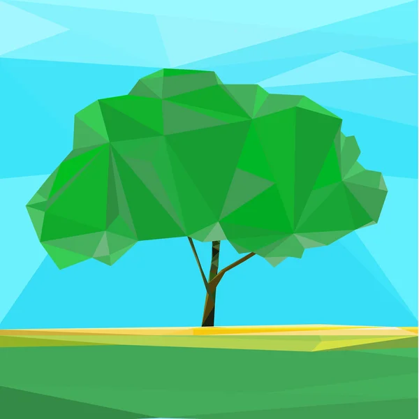 Arbre polygonal — Image vectorielle