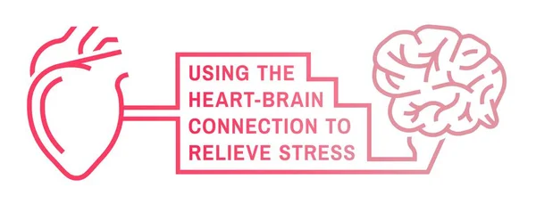 心臓と脳の接続。医学、科学、医療の概念. — ストックベクタ