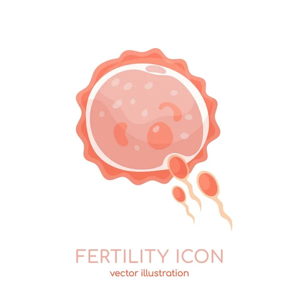 Ícone de fertilidade. Ilustração vetorial editável em estilo cartoon. — Vetor de Stock