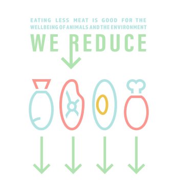 Vejetaryenlik, redüktörlük dikey poster. Düzenlenebilir vektör illüstrasyonu