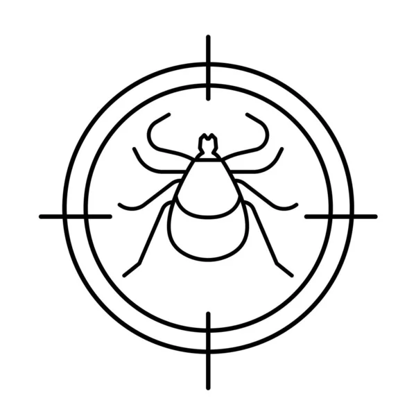 Anti tick sign. Insect protection icon. Editable vector illustration — Stock Vector