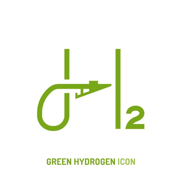 Icono de estación de servicio de hidrógeno. Ilustración vectorial editable — Vector de stock