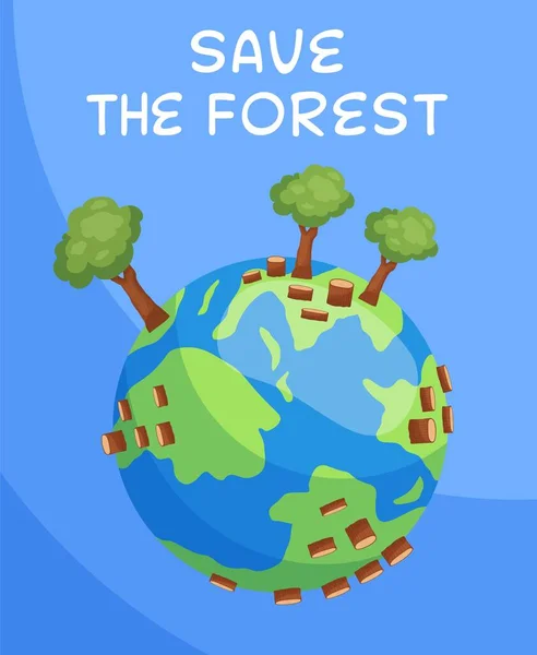 Forest Importance Protecting World Forests Well Being Environment Society Global — Archivo Imágenes Vectoriales