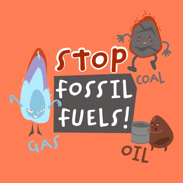 Fonti Energia Non Rinnovabili Combustibili Fossili Petrolio Petrolio Gas Naturale — Vettoriale Stock