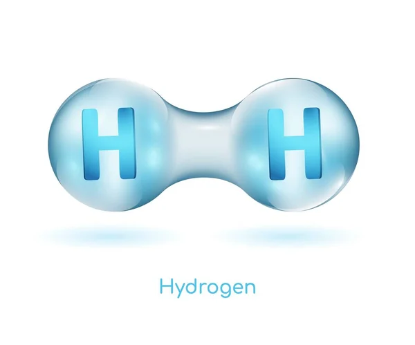 Molecule Blue Hydrogen Production Ecological Energy Zero Emissions Chemistry Model lizenzfreie Stockillustrationen