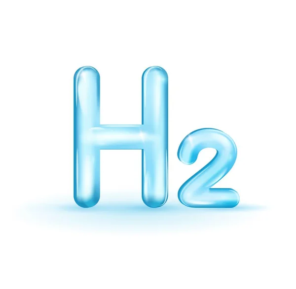 Element Symbol Blue Hydrogen Production Ecological Energy Zero Emissions Creative ベクターグラフィックス