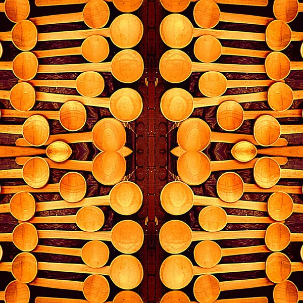 Background of wooden spoons — Stock Photo, Image