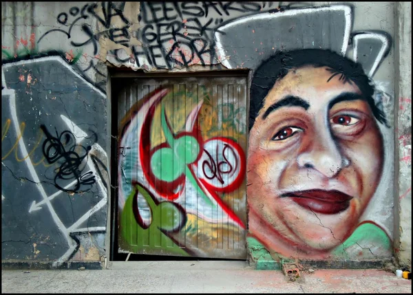 Street graffiti Stockafbeelding