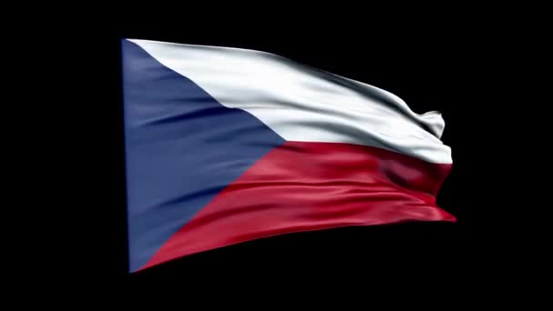 Realistyczna flaga Czechów macha animacją 3D. Flaga narodowa Czech. 4K Czechy flaga płynna animacja pętli. — Wideo stockowe