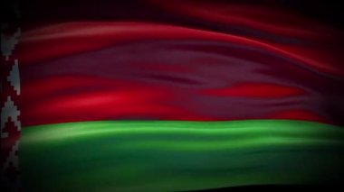 Animasyon Belarus bayrağı kusursuz bir döngü sallıyor. Beyaz Rusya bayrağı rüzgarda dalgalanıyor. Belarus 'un Gerçekçi 4K ulusal bayrağı.