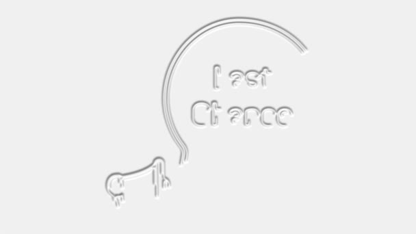 Last chance text. Megaphone with text last chance speech bubble banner. Loudspeaker. 4K video motion graphic — Stock Video