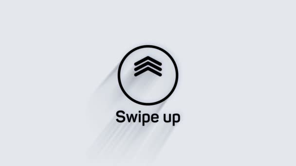 Modern arrow, great design for any purposes. Alpha channel without background. Swipe up animation footage. — Stock Video