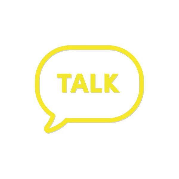 Talk woord in spraak bel ontwerp geïsoleerd op witte achtergrond — Stockvector