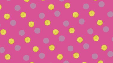 Pembe arka planda taze ananasın renkli meyve deseni. Ananas dilimli kusursuz desen. Gerçekçi animasyon. 4K video hareketi