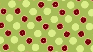 Renkli taze greyfurt deseni. Üst Manzara. Greyfurtlu kusursuz desen. Pop sanat tasarımı. Gerçekçi animasyon. 4K video hareketi