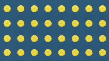 Taze ananasın renkli meyve deseni. Ananas dilimli kusursuz desen. Gerçekçi animasyon. 4K video hareketi